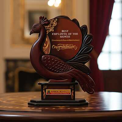 DSN-168 43CM CARVED HANDICRAFT (PEACOCK)