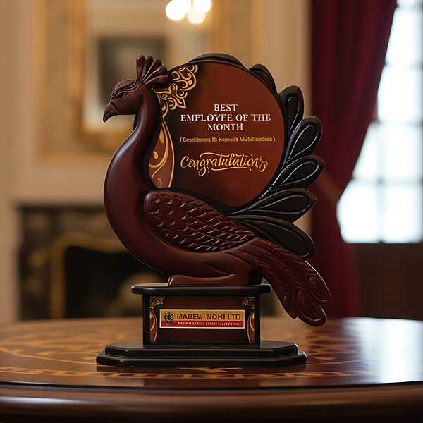 DSN-168 43CM CARVED HANDICRAFT (PEACOCK)