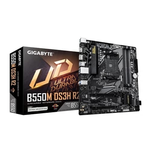GIGABYTE B550M DS3H R2 Micro-ATX Motherboard – AM4 | DDR4 | PCIe 4.0 | 128GB Memory Support