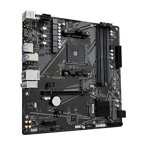 Gigabyte B550M K Motherboard – AM4  DDR4  PCIe 4.0  HDMI & DisplayPort  128GB Support