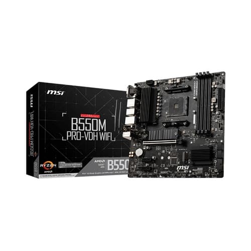 MSI B550M PRO-VDH WIFI Motherboard – AM4 | DDR4 | PCIe 4.0 | WiFi & Bluetooth