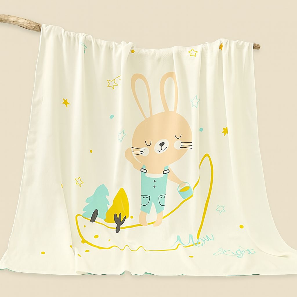 Premium Bamboo Cotton Muslin Swaddle Blanket – 110x110cm Premium Bamboo Cotton Muslin Swaddle Blanket – 110x110cm