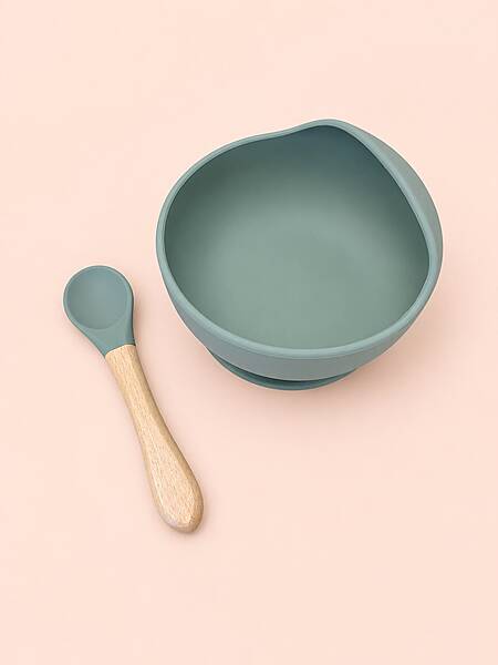First Feed Silicone Bowl & Spoon Set – Assorted Colours First Feed Silicone Bowl & Spoon Set – Assorted Colours