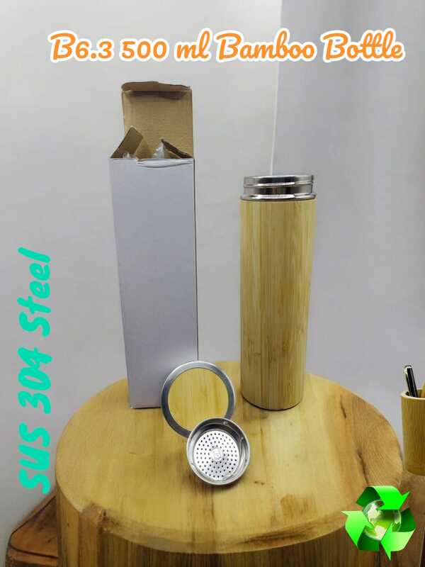 B6.3 Bamboo Insulated Flask, 500 ml