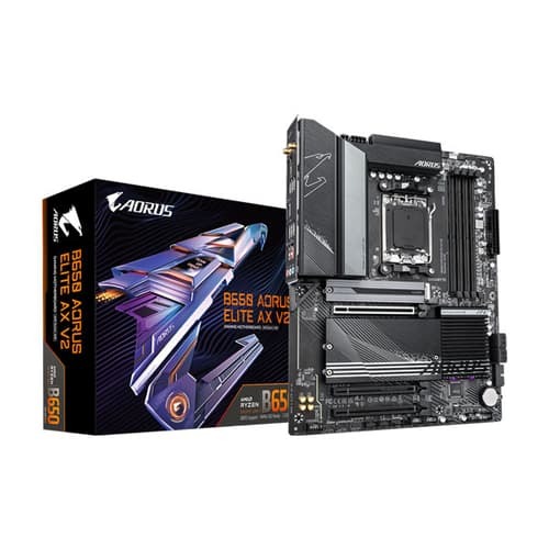 Gigabyte B650 Aorus Elite AX V2 WIFI Motherboard – AMD AM5 | DDR5 | ATX | Wi-Fi