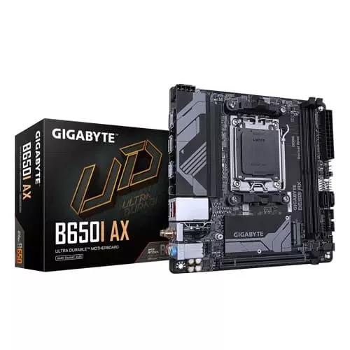 Gigabyte B650I AX WiFi 6E DDR5 Motherboard – AM5 | Mini-ITX | Ryzen 9000 Ready