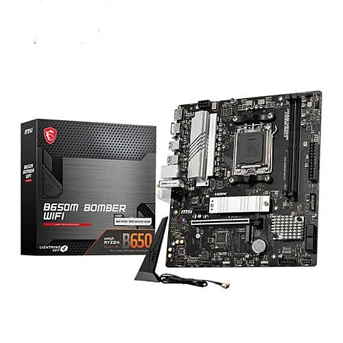 MSI B650M Bomber WIFI M-ATX Motherboard – AM5 | DDR5 Support | WiFi 6E & Bluetooth 5.3