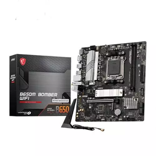 MSI B650M Bomber WIFI M-ATX Motherboard – AM5 | DDR5 Support | WiFi 6E & Bluetooth 5.3