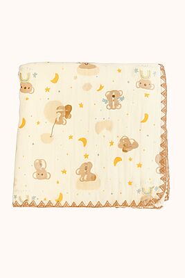 4-Layer Muslin Cotton Crinkled Blanket 100* 110cm – Assorted Designs 4-Layer Muslin Cotton Crinkled Blanket 100* 110cm – Assorted Designs