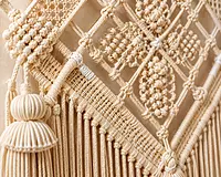Natural Diamond Pattern Macrame Wall Hanging