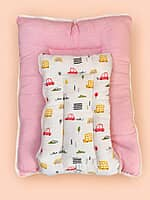 Premium Muslin Baby Carry Bed & Sleeping Bag – Soft, Lightweight & Cozy – Sunset Peach