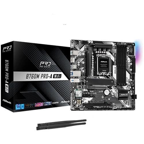 ASRock B760M Pro-A WiFi Motherboard – LGA1700 | DDR5 | PCIe 5.0 | Micro-ATX