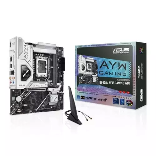 ASUS B860M AYW Gaming WiFi 6E Motherboard – LGA1851 | DDR5 | Micro-ATX