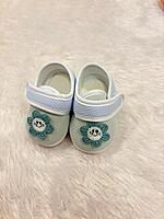 Baby Booties – Unisex Infant Shoes - Dream Daisy (Blue, 0–6M)