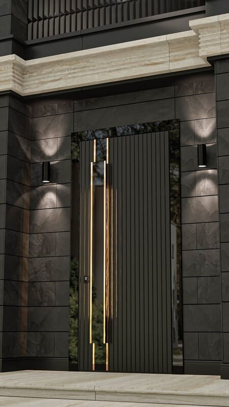 Modern HDHMR Louvred Double Door with Sleek Deco Paint Finish