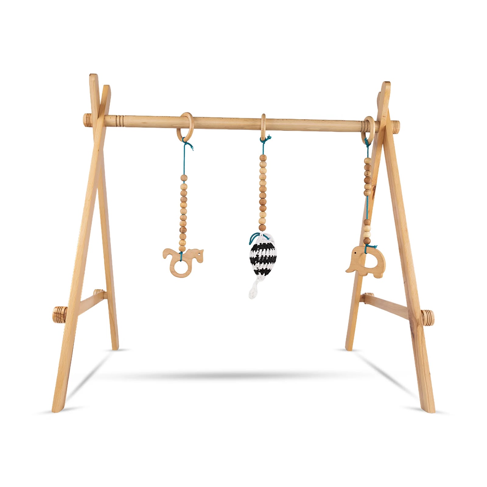 Wooden Baby Play Gym – First Reach Montessori Activity Gym Wooden Baby Play Gym – First Reach Montessori Activity Gym