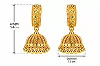Gold-Tone Traditional Jhumka Earrings cylinder