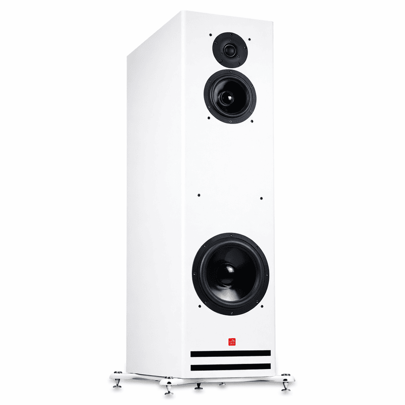 DoogeHiFi HT-1 3-Way Tower Speakers with Stand – 1 Pair White PVC finish (Combo Offer)