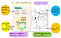 Set of 6 Marathi Story Books With Audio & Pictures for Colouring
