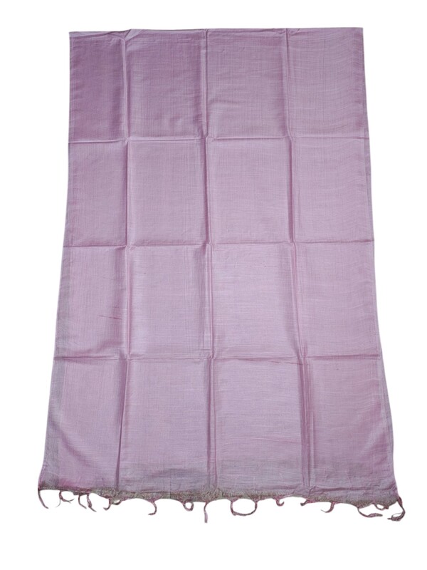 Baby Pink Solid Cotton Silk Dupatta for Women