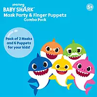 Funskool - Baby Shark Mask Party And Finger Puppets Combo Pack