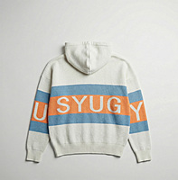 Striped Knit Hoodie