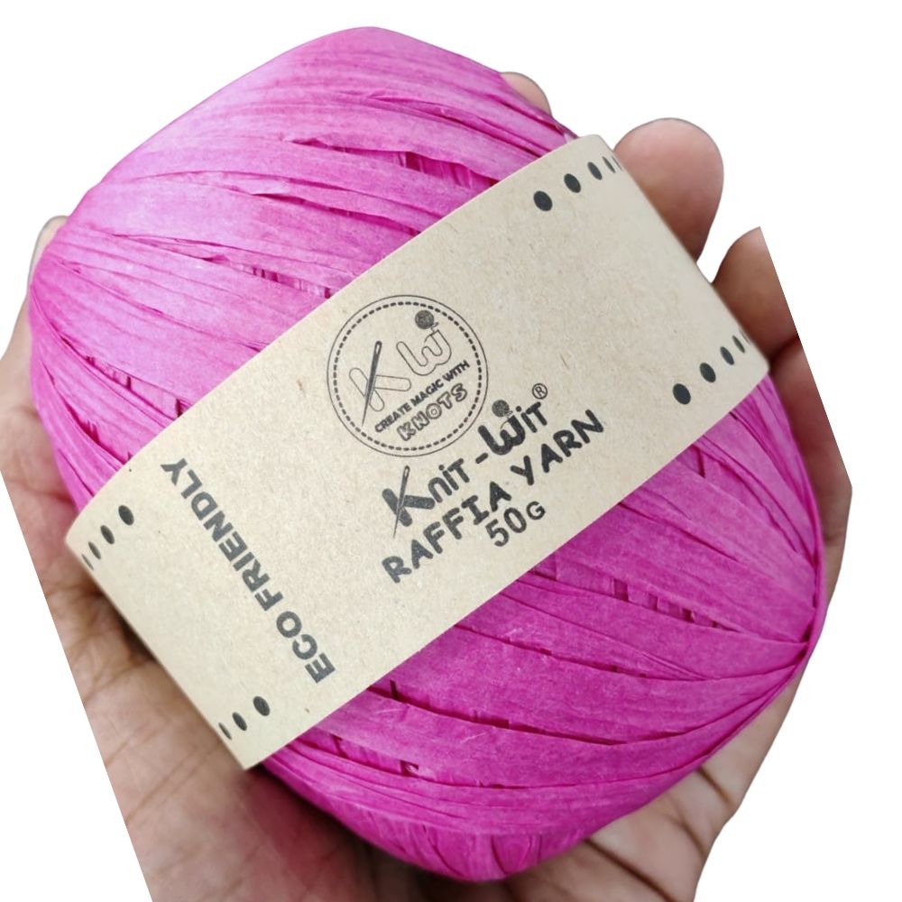 Raffia Paper Yarn 111 Dark Pink Raffia Paper Yarn 111 Dark Pink