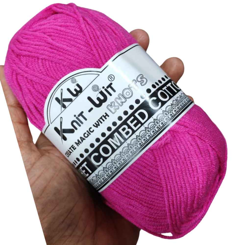 Crochet Combed Cotton Yarn 23 Pink Crochet Combed Cotton Yarn 23 Pink