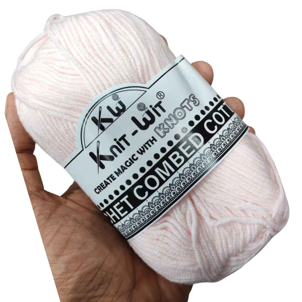 Crochet Combed Cotton Yarn 12 Lite Pink Crochet Combed Cotton Yarn 12 Lite Pink