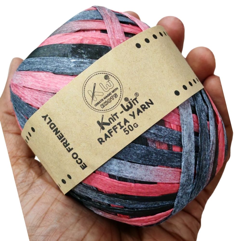 Raffia Paper Yarn 133 Red Multi Raffia Paper Yarn 133 Red Multi