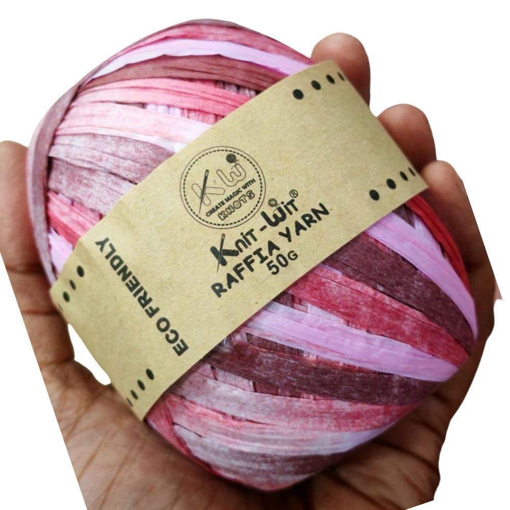 Raffia Paper Yarn 126 Pink Multi Raffia Paper Yarn 126 Pink Multi