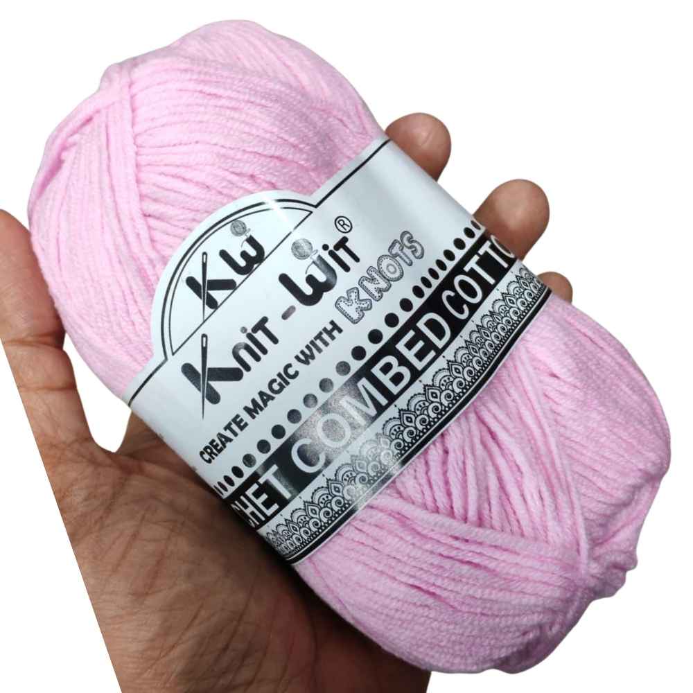 Crochet Combed Cotton Yarn 69 Baby Pink Crochet Combed Cotton Yarn 69 Baby Pink