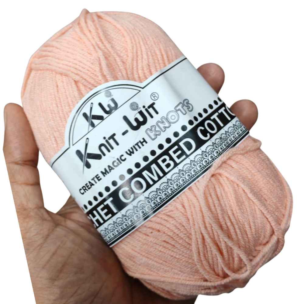 Crochet Combed Cotton Yarn 67 Peach Crochet Combed Cotton Yarn 67 Peach