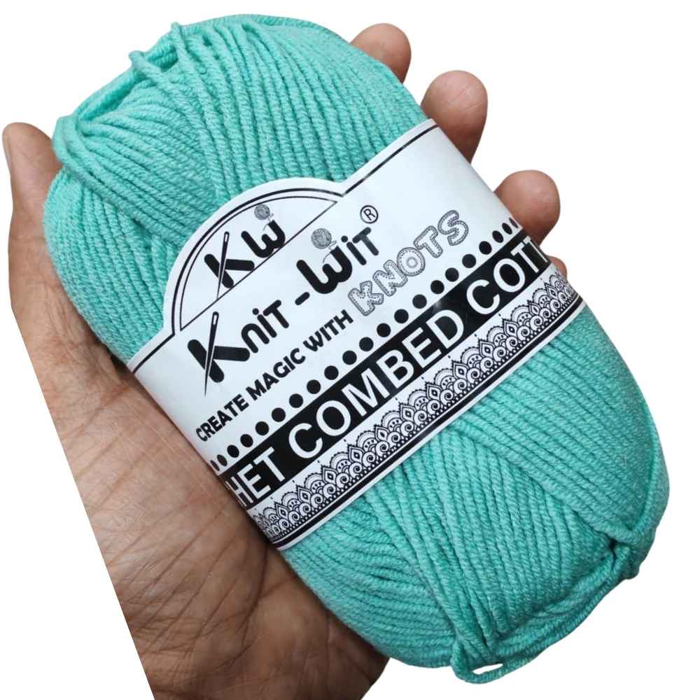 Crochet Combed Cotton Yarn 78 Teal Crochet Combed Cotton Yarn 78 Teal