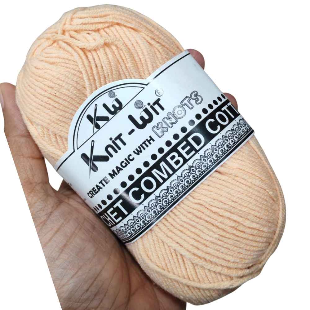 Crochet Combed Cotton Yarn 39 Lite Tan Crochet Combed Cotton Yarn 39 Lite Tan