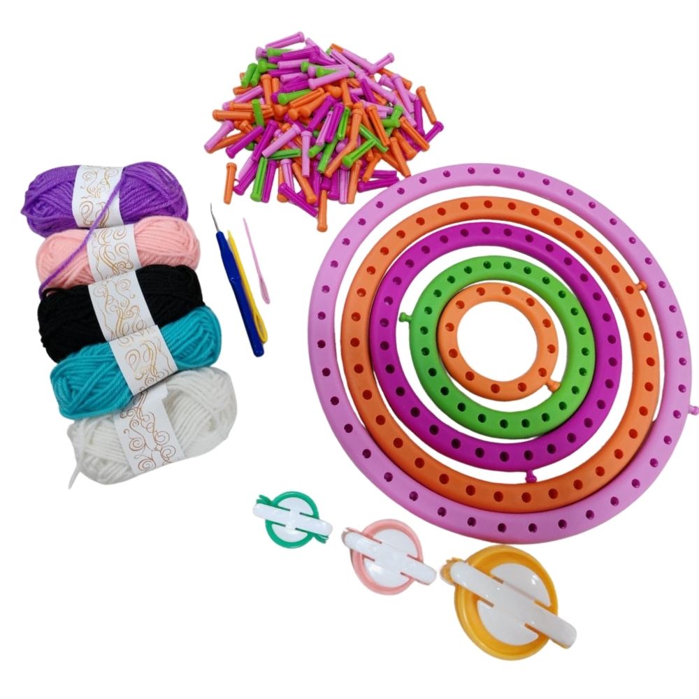 Knitting Loom Circle set with Pom Pom maker Knitting Loom Circle set with Pom Pom maker