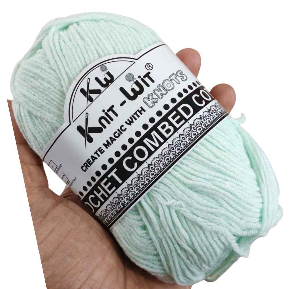 Crochet Combed Cotton Yarn 47 Slate Green Crochet Combed Cotton Yarn 47 Slate Green
