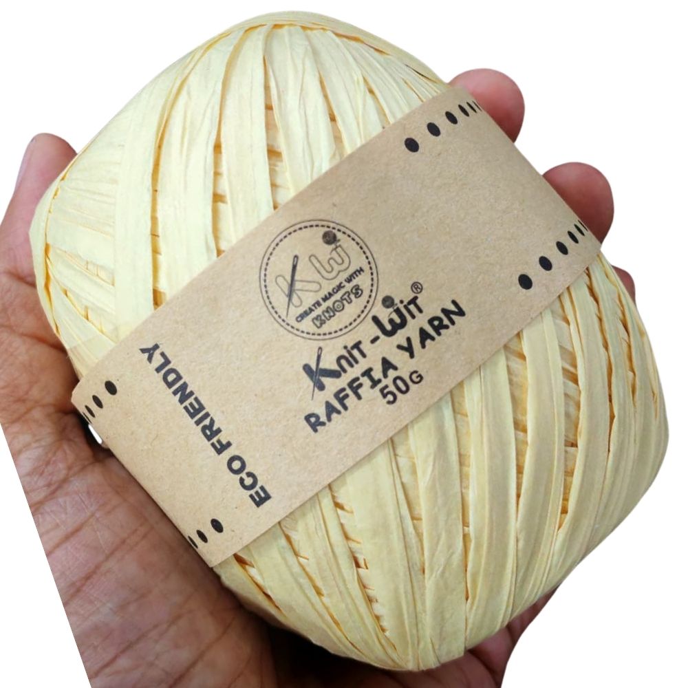 Raffia Paper Yarn 121 Lite Yellow Raffia Paper Yarn 121 Lite Yellow