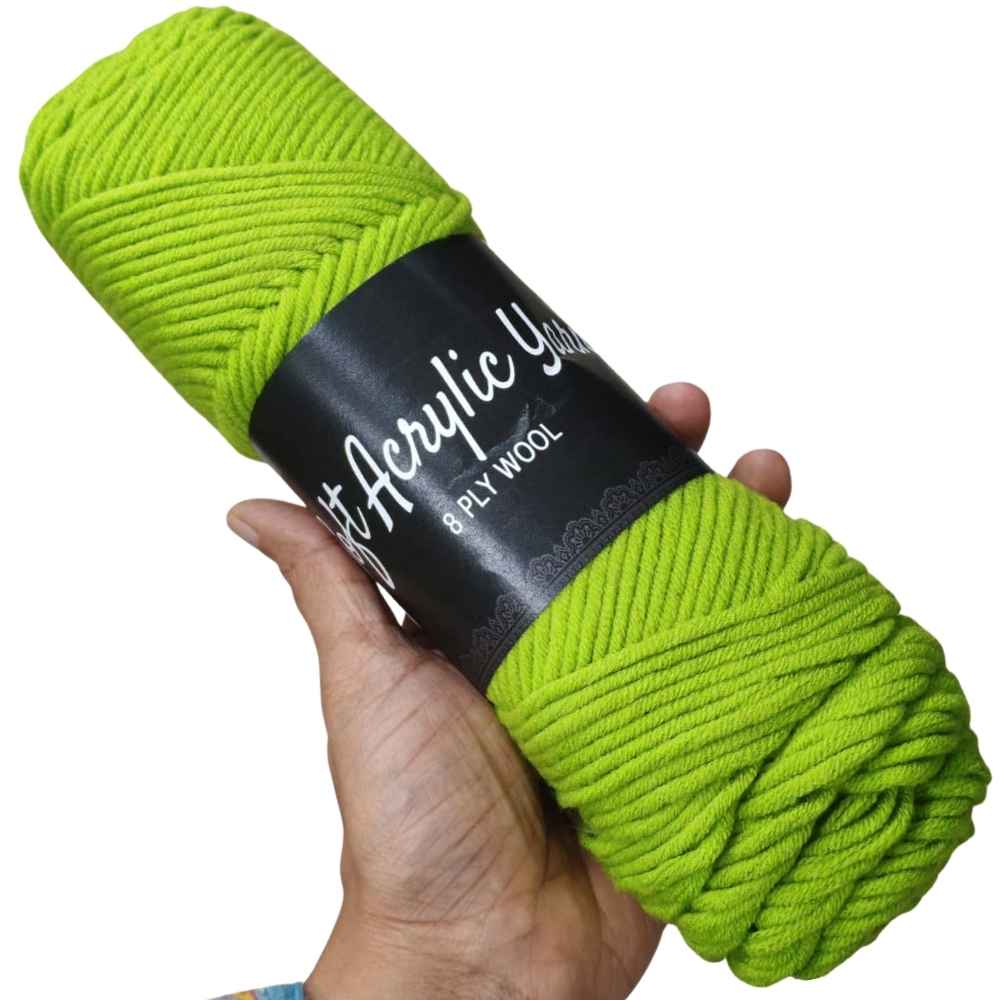 Soft Acrylic Yarn 8 ply Pea Green Soft Acrylic Yarn 8 ply Pea Green