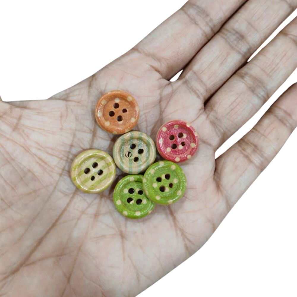 Printed Wooden Button Small Assorted Printed Wooden Button Small Assorted