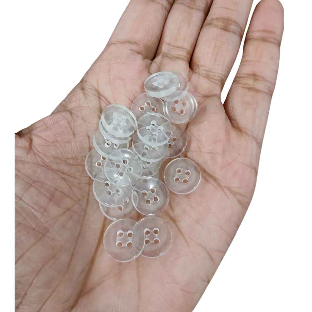 Clear Plastic Button- 20 pcs Clear Plastic Button- 20 pcs