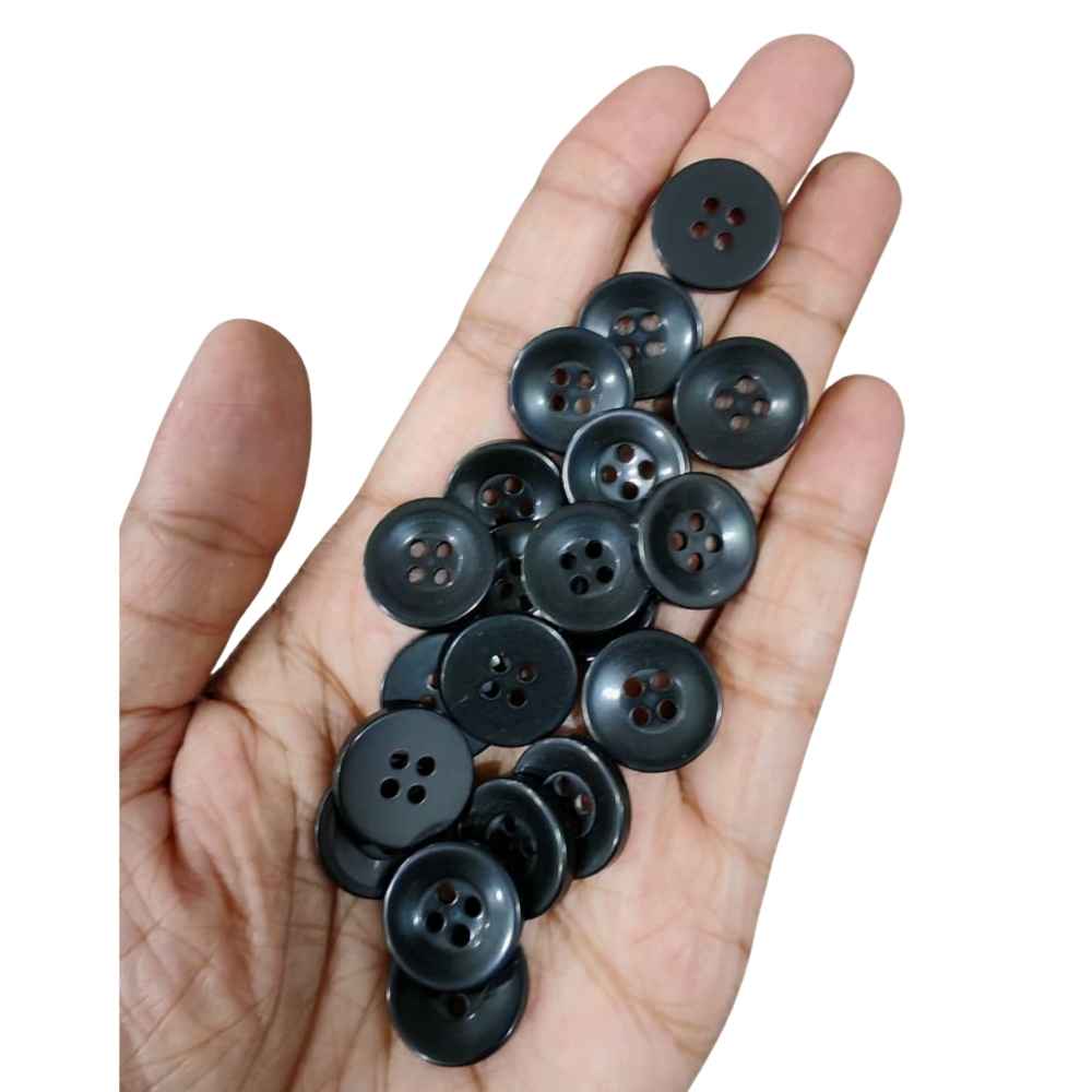 Black Plastic Button- 20pc Black Plastic Button- 20pc