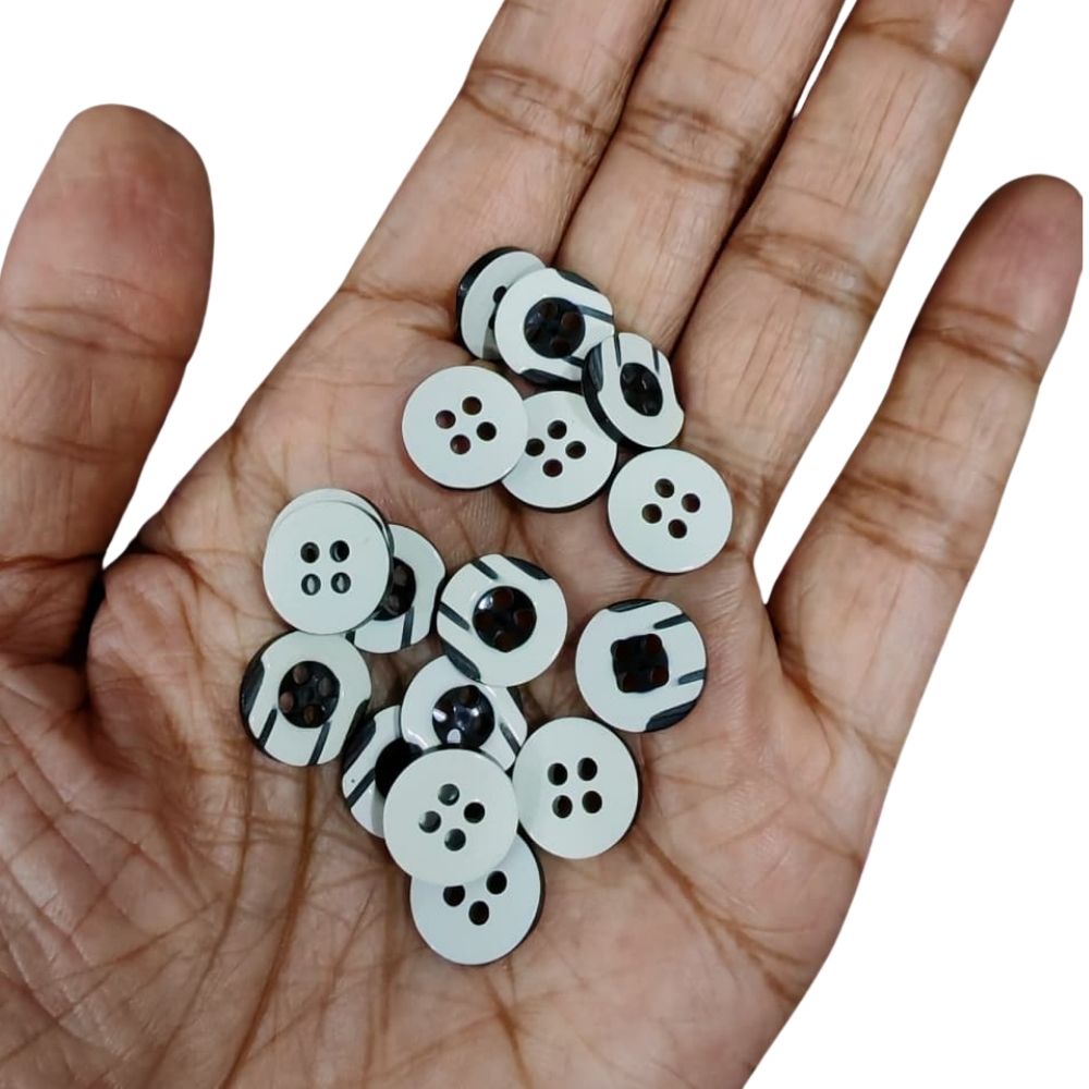 Big Offwhite Buttons-18pc