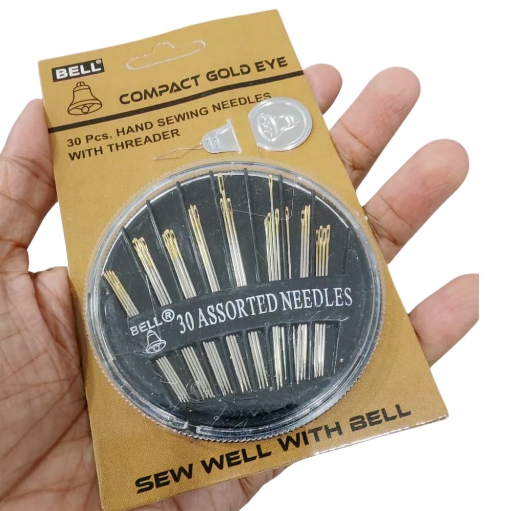 Bell Compact Gold Eye Needle With Threader
