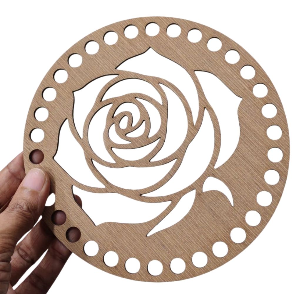 Crochet basket base Rose 6"