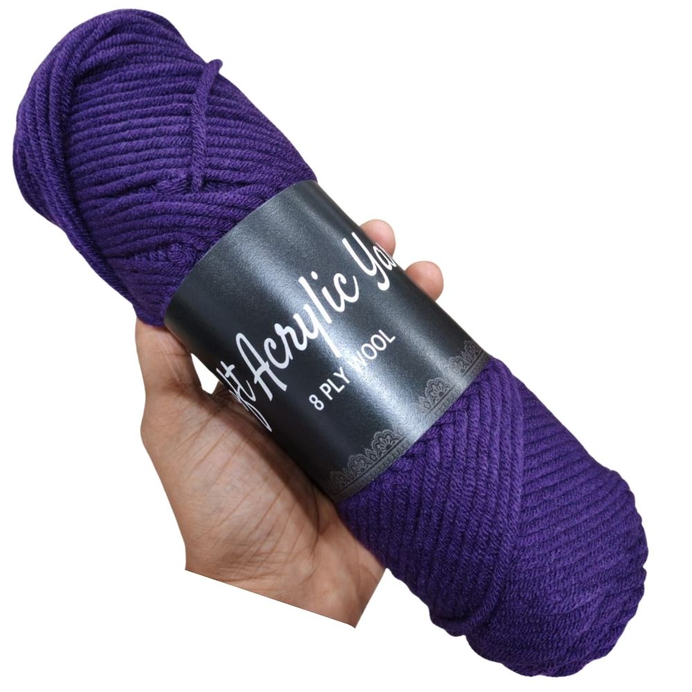 Soft Acrylic Yarn 8 ply Eggplant Soft Acrylic Yarn 8 ply Eggplant