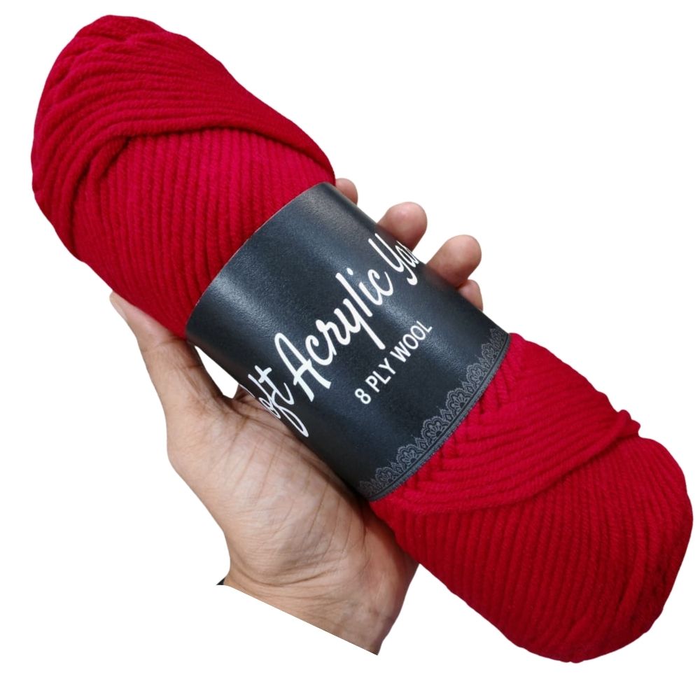 Soft Acrylic Yarn 8 ply Cherry Red Soft Acrylic Yarn 8 ply Cherry Red