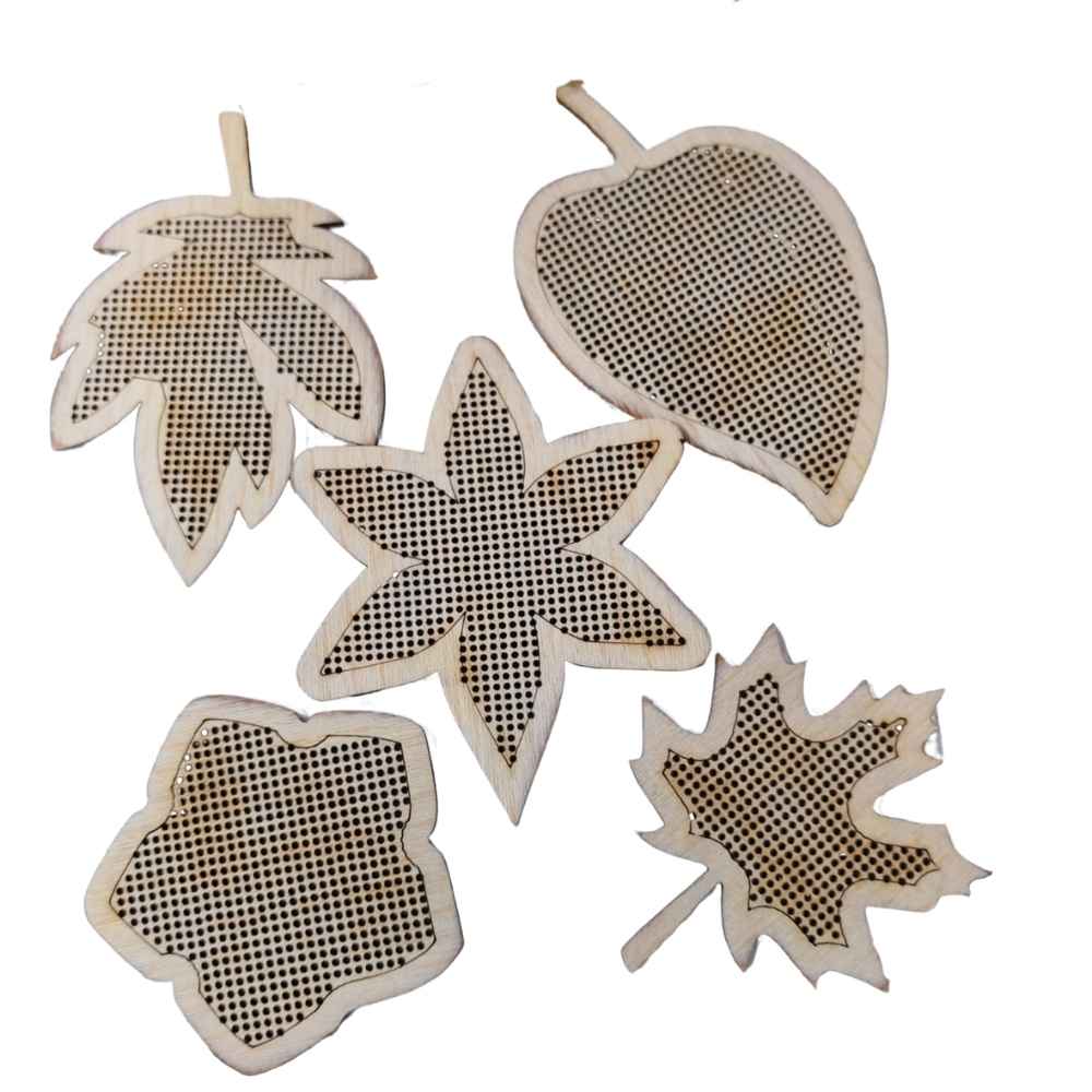 Veneer Cutout For Cross Stitch- 5pc