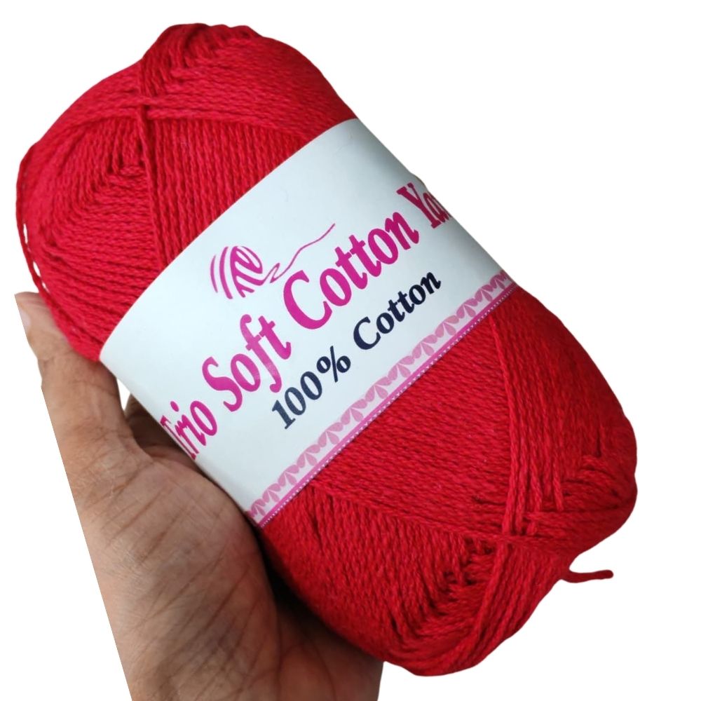 Trio Soft Cotton Yarn Red 25
