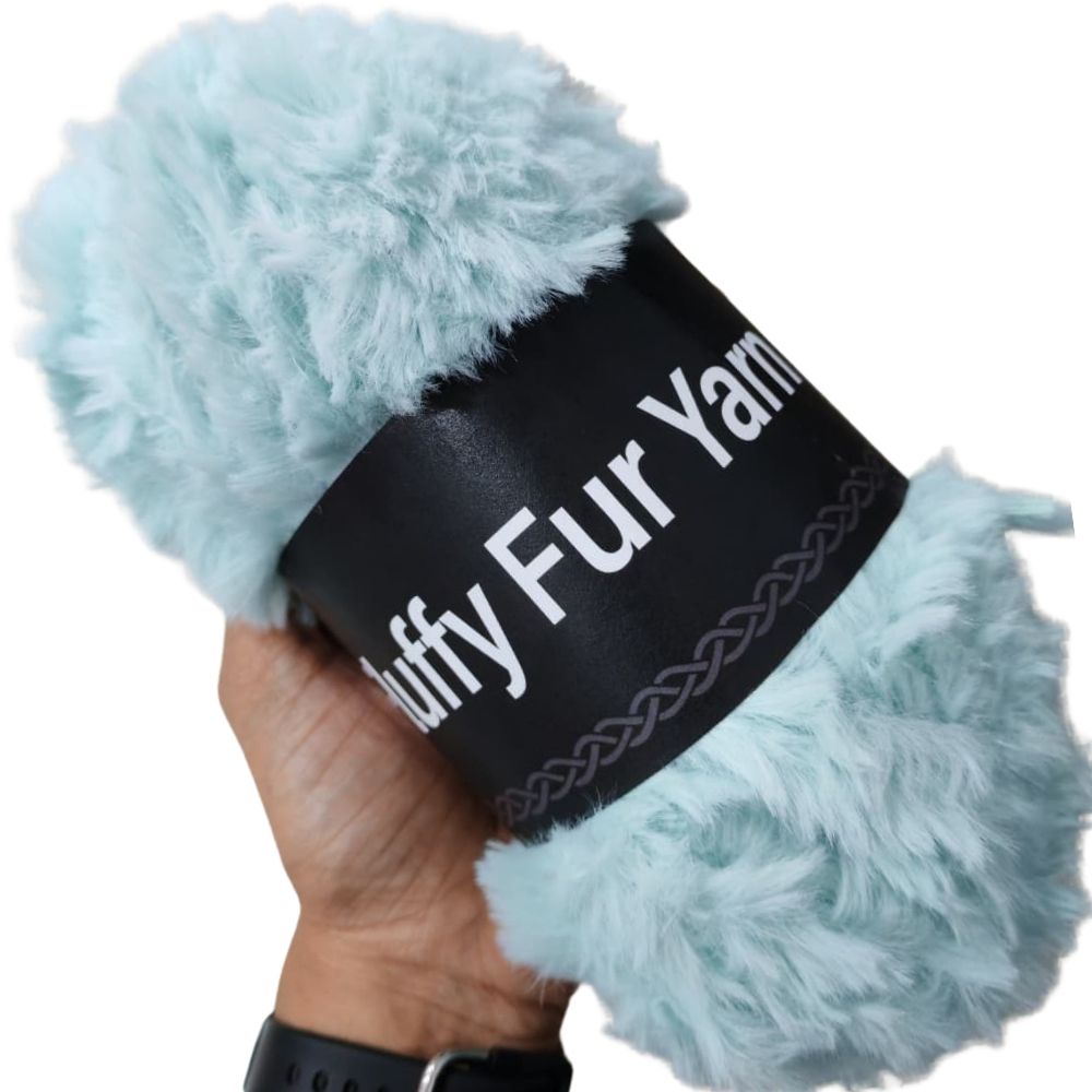 Fluffy Fur Yarn 18 Lite Teal Fluffy Fur Yarn 18 Lite Teal